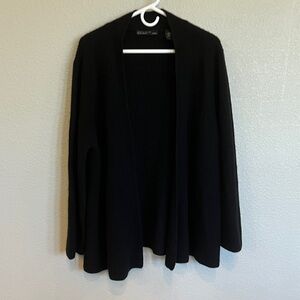 Lord & Taylor Black Open Cardigan